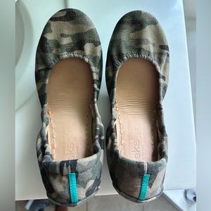 Size 8 Tieks. Camo pattern, only worn once.